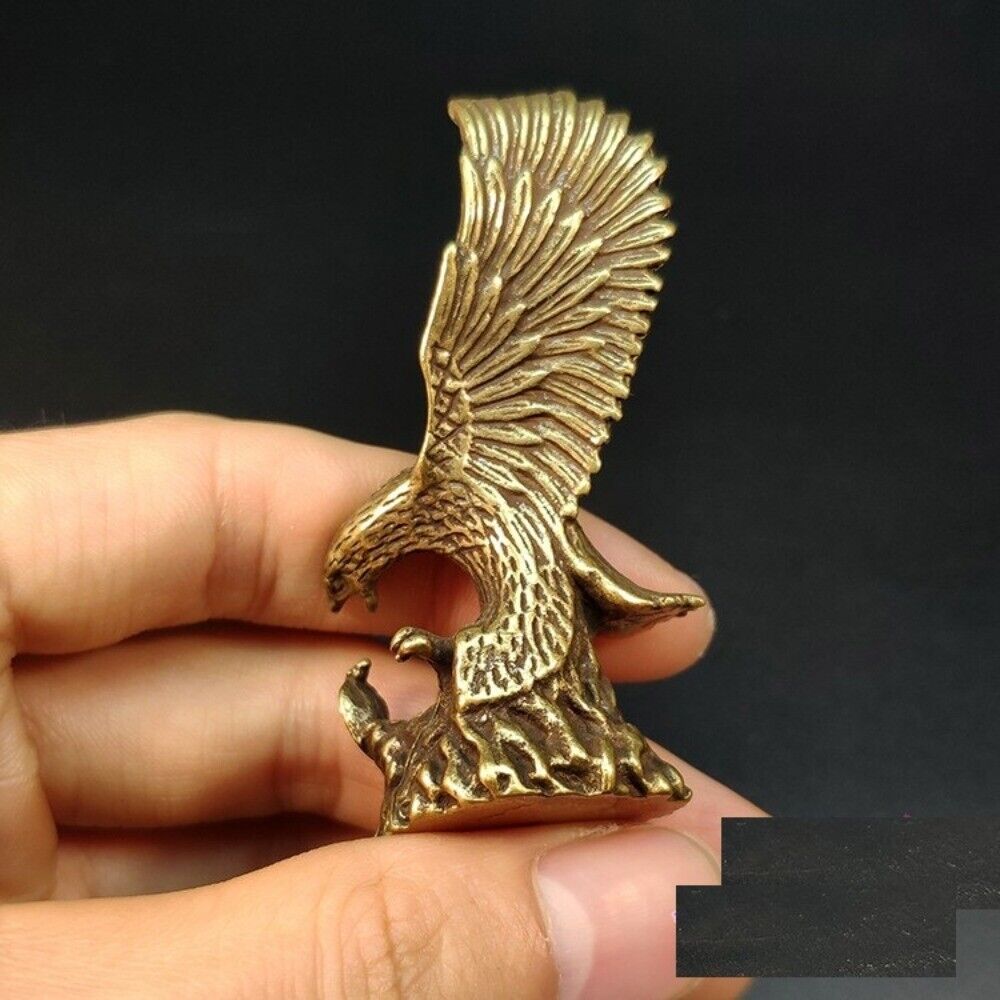 Solid Copper Great Eagle Trinket Hand Carved Bronze Model Figurines