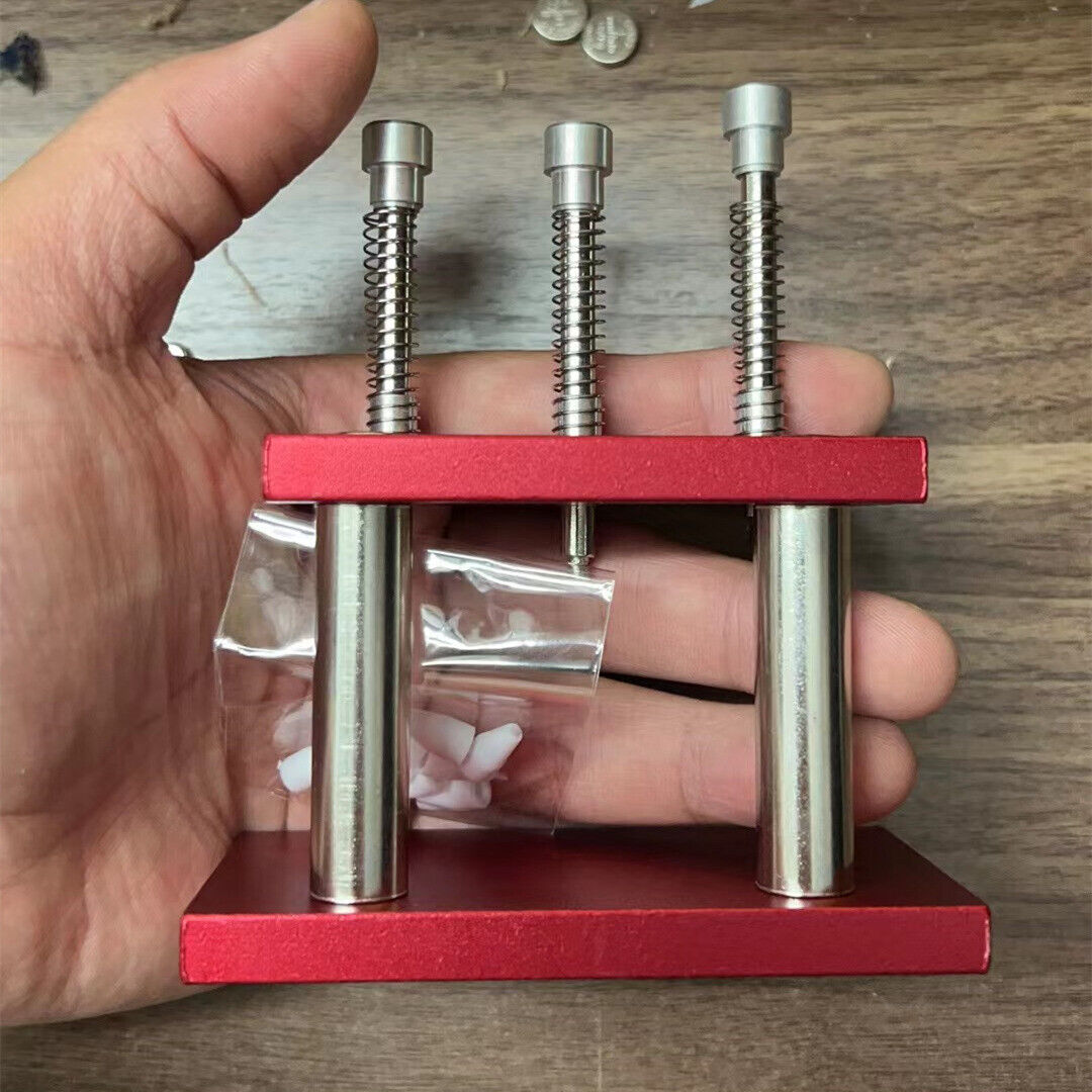 3 Heads Aluminum Watch Hands Fitting Setting Press Presser Plunger with 7 Dies