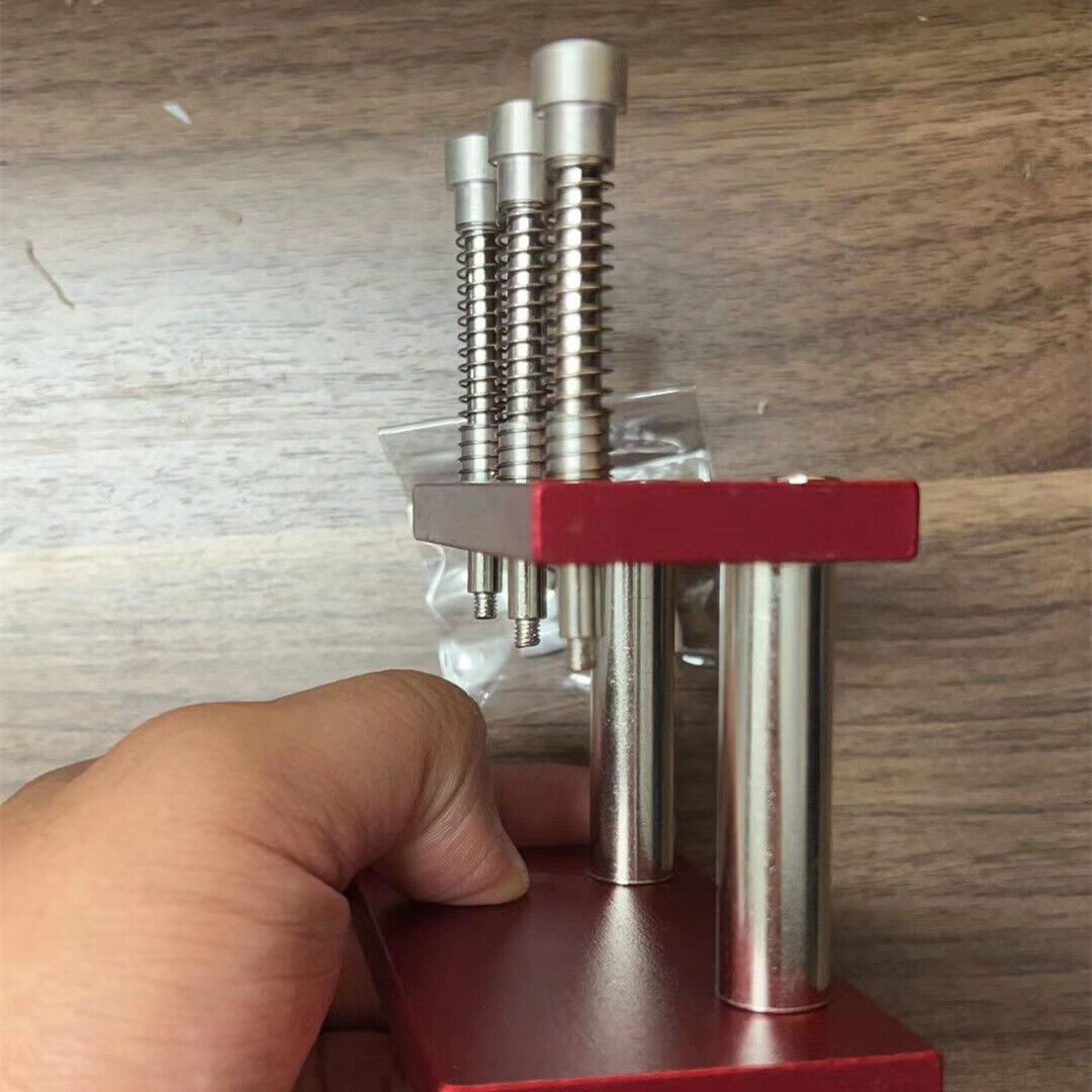 3 Heads Aluminum Watch Hands Fitting Setting Press Presser Plunger with 7 Dies