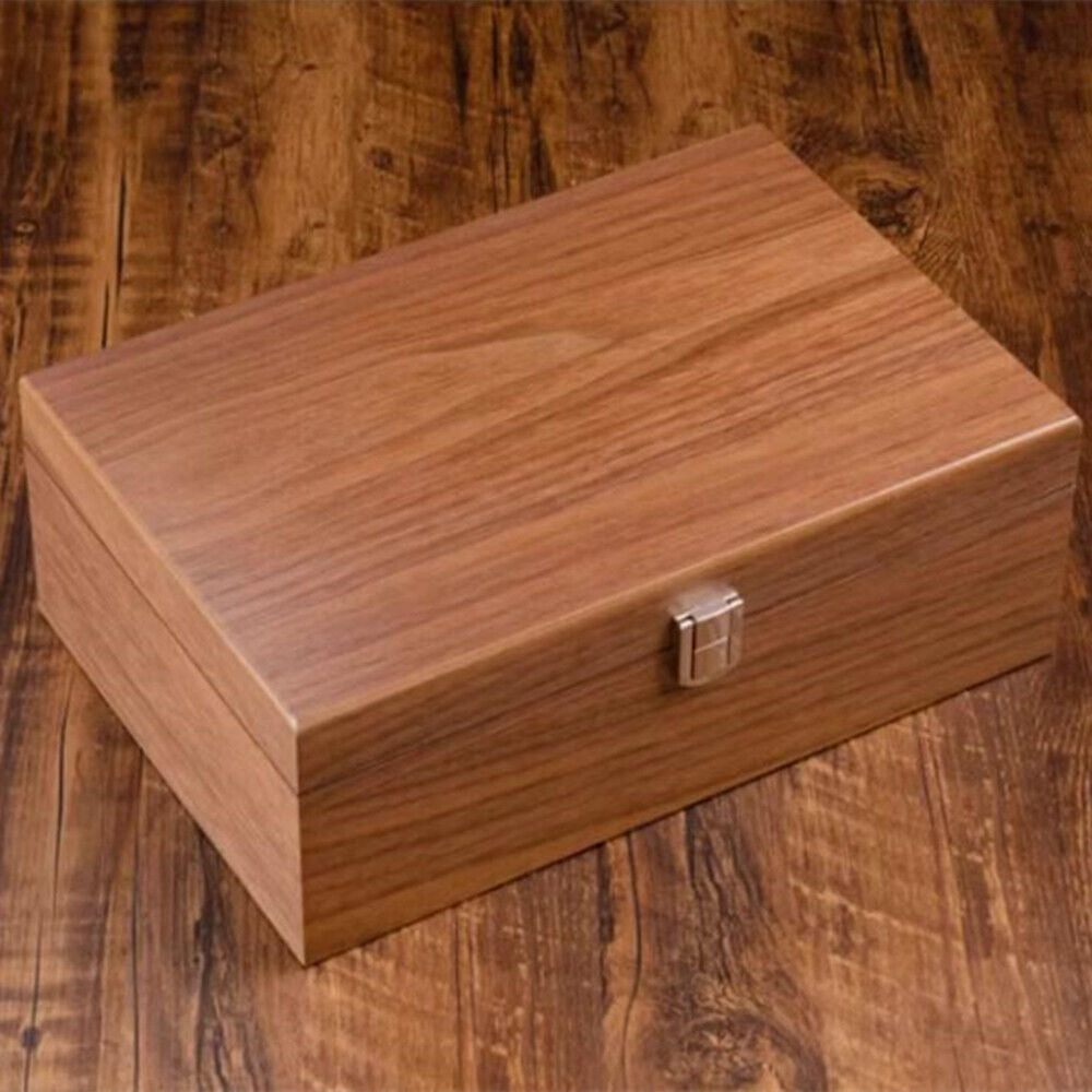 Walnut Wood Watch Box Organizer Case 4 Slots Double Layers Storage Box Display