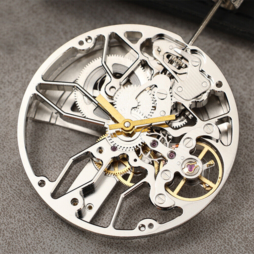 China Made Dandong 8306 Hollow Silver 2 Hands Automatic Mechanical Movement
