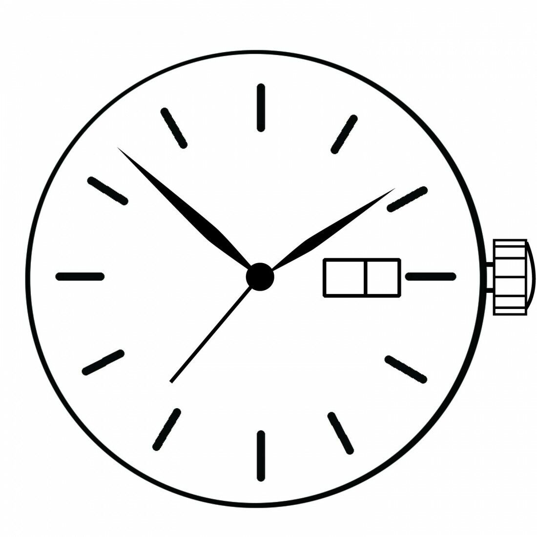 Japan Made Hattori Epson TMI VX43 VX43E Watch Quartz Movement with The Stem