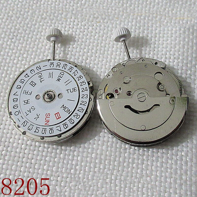 8205 2813 Automatic Mechanical Movement Silver 2813 Date Day English Chinese