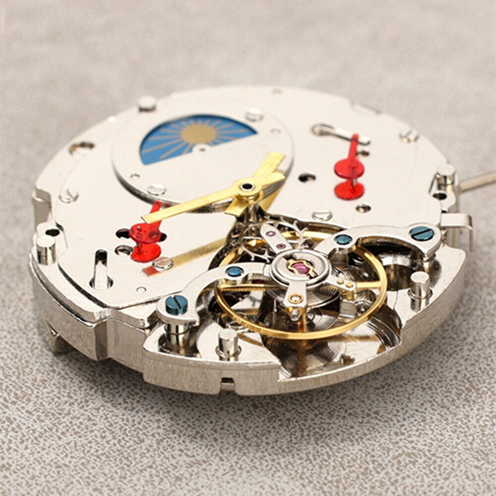 Asian Dandong Silver Date@3 Week@9 Moon Phase@9 Automatic Mechanical Movement