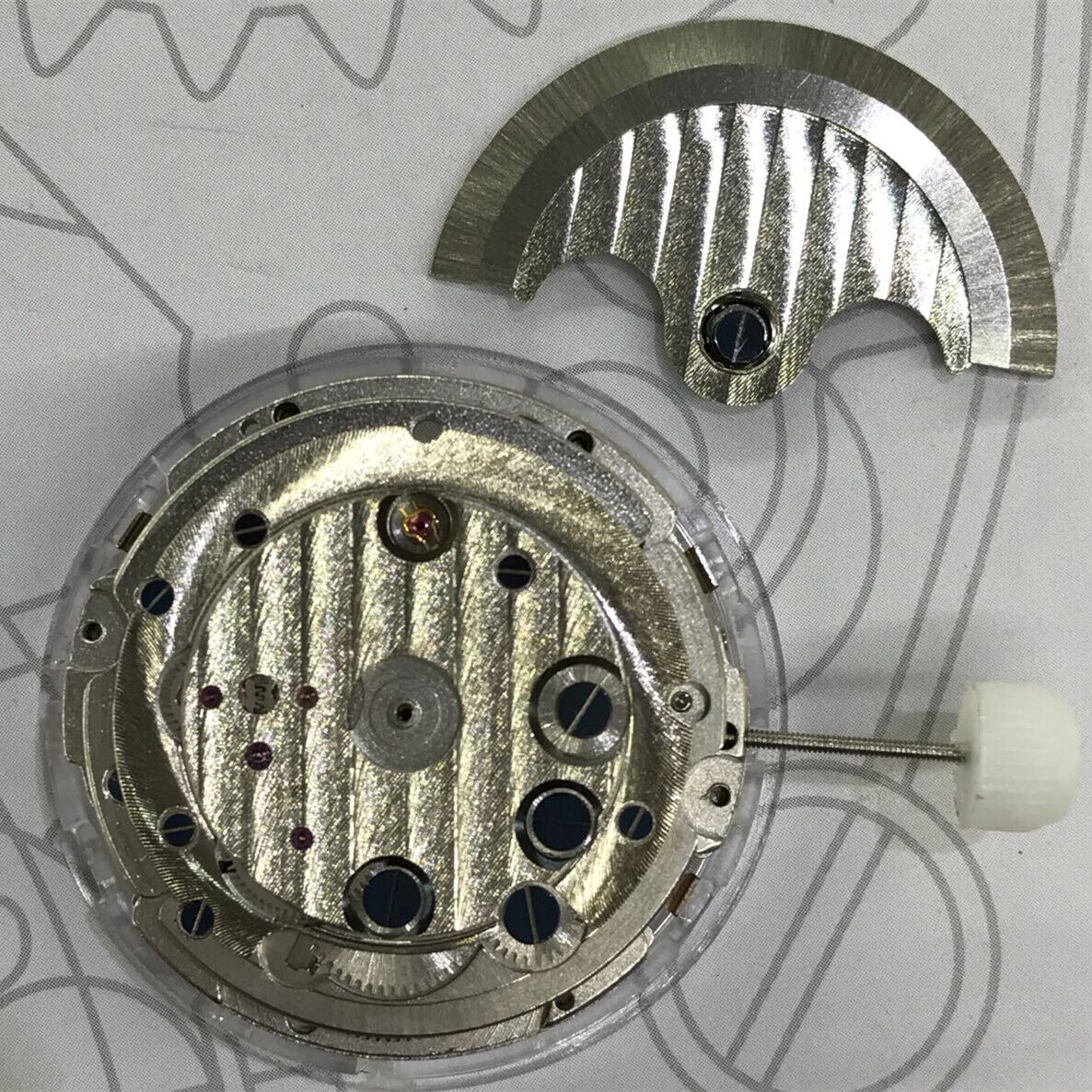 Asian Multifunctional Date@12 Bare Balance Wheel Automatic Mechanical Movement