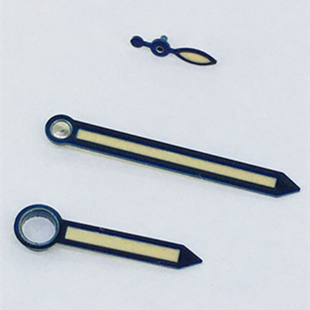 Blue Trim Arrow Shaped Yellow Lume Watch Hands for ST3600/ST3620/ETA6497/6498