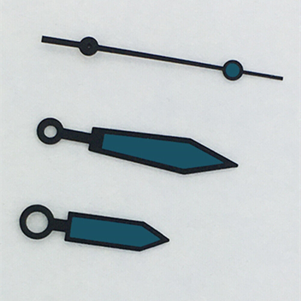 Blue Luminous Blue Polished Black Trim Watch Hands for ETA2836/2846/2824/2846