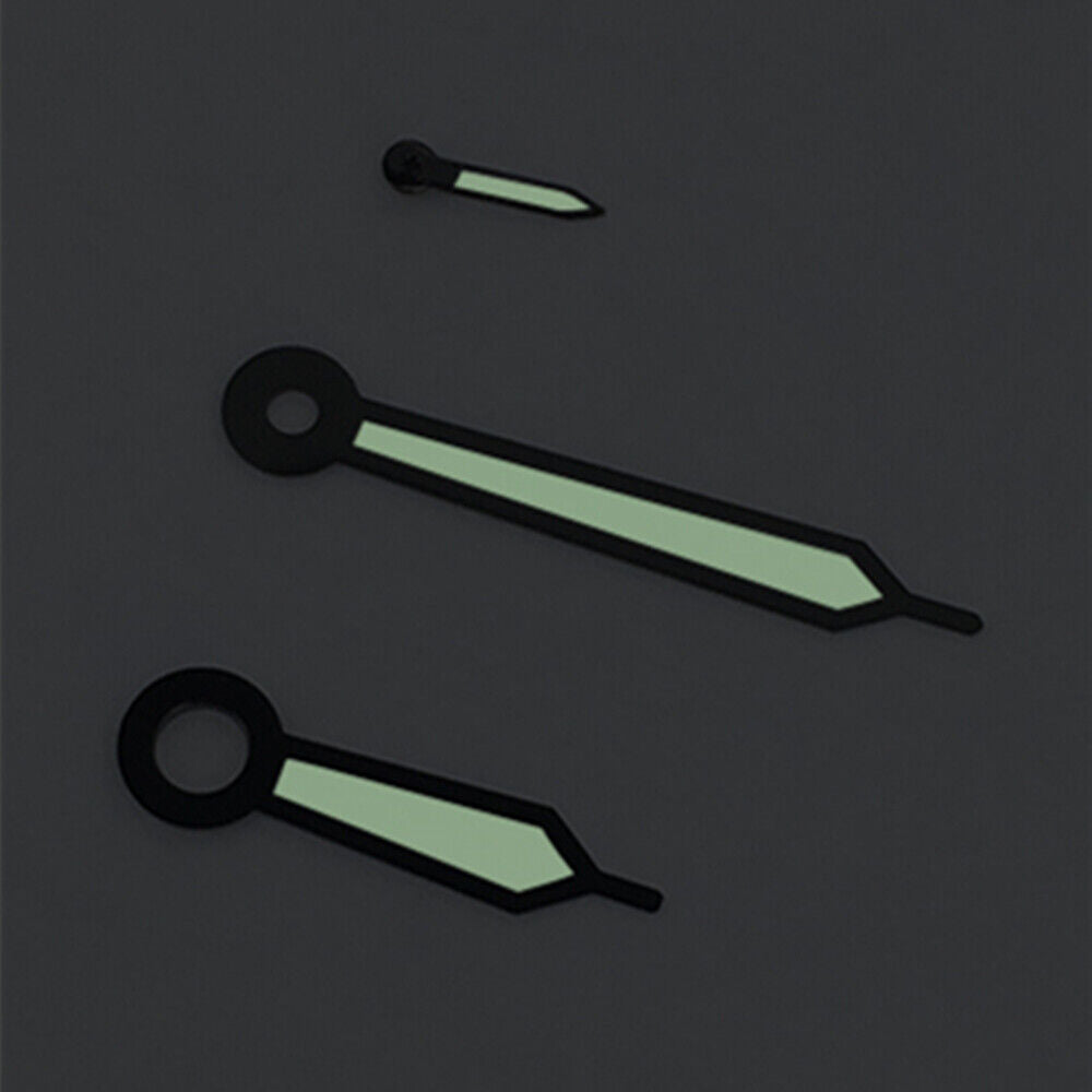 Black Trim Green Luminous Watch Hands for ST3600/ST3620/ETA6497/ETA6498 Movement