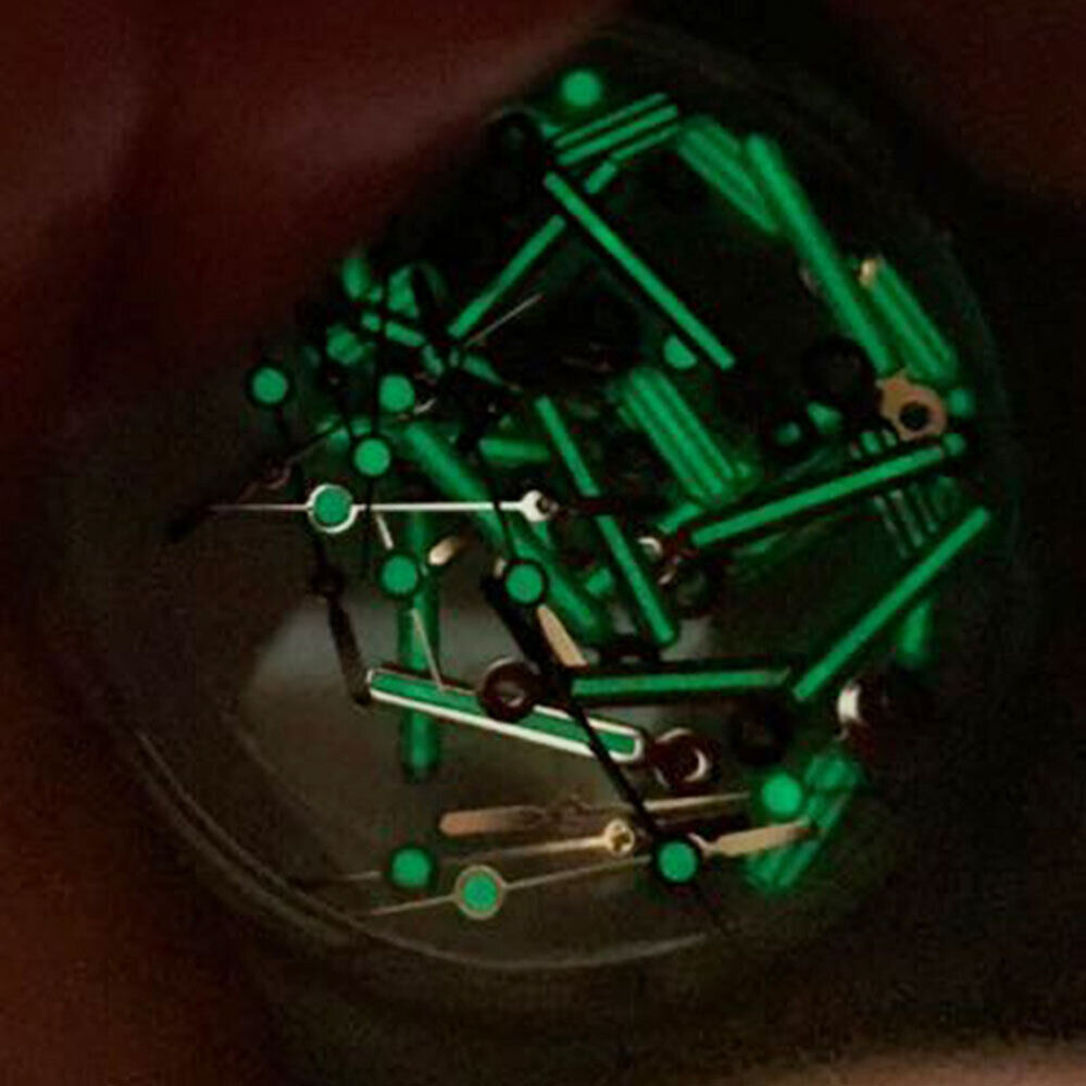 Green Luminous Color Block 4 Hands Watch Hands for NH35/NH36/4R/7S Movement