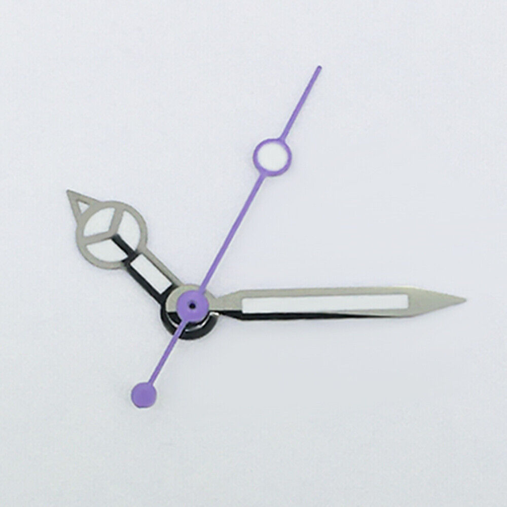 Purple Second Hand Green Luminous Watch Hands for ETA2836/2846/2824 Movement