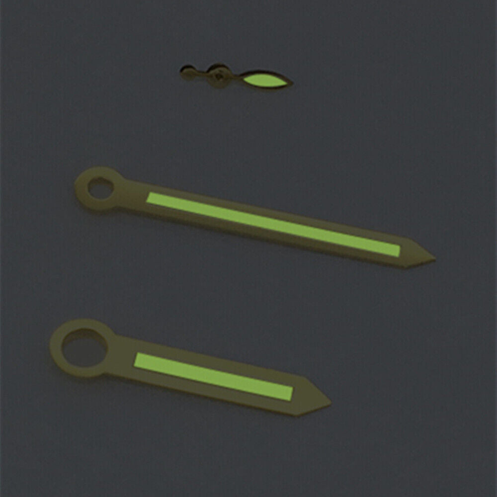 Golden Trim Green Luminous Watch Hands for ST3600/ST3620/ETA6497/6498 Movement