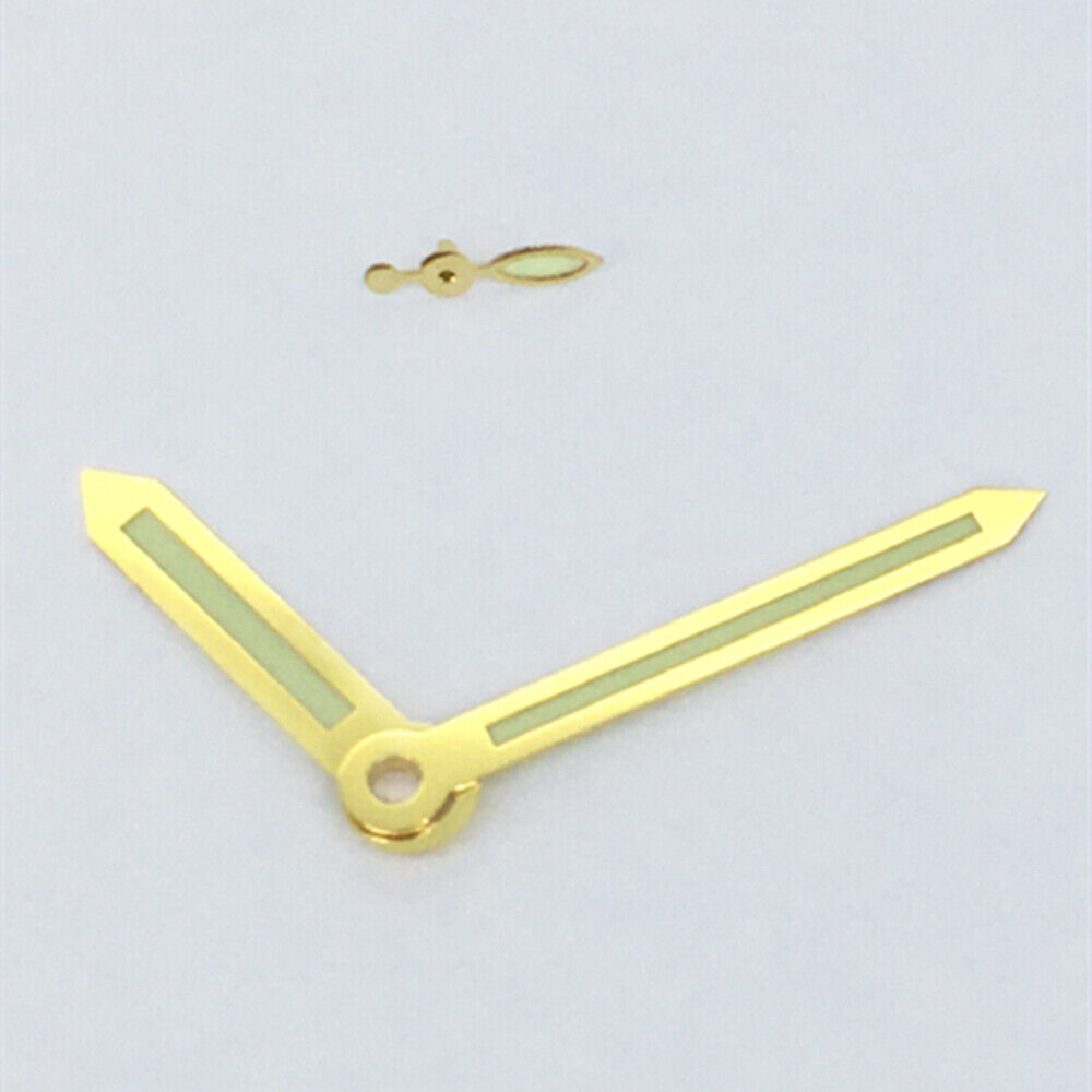 Golden Trim Green Luminous Watch Hands for ST3600/ST3620/ETA6497/6498 Movement
