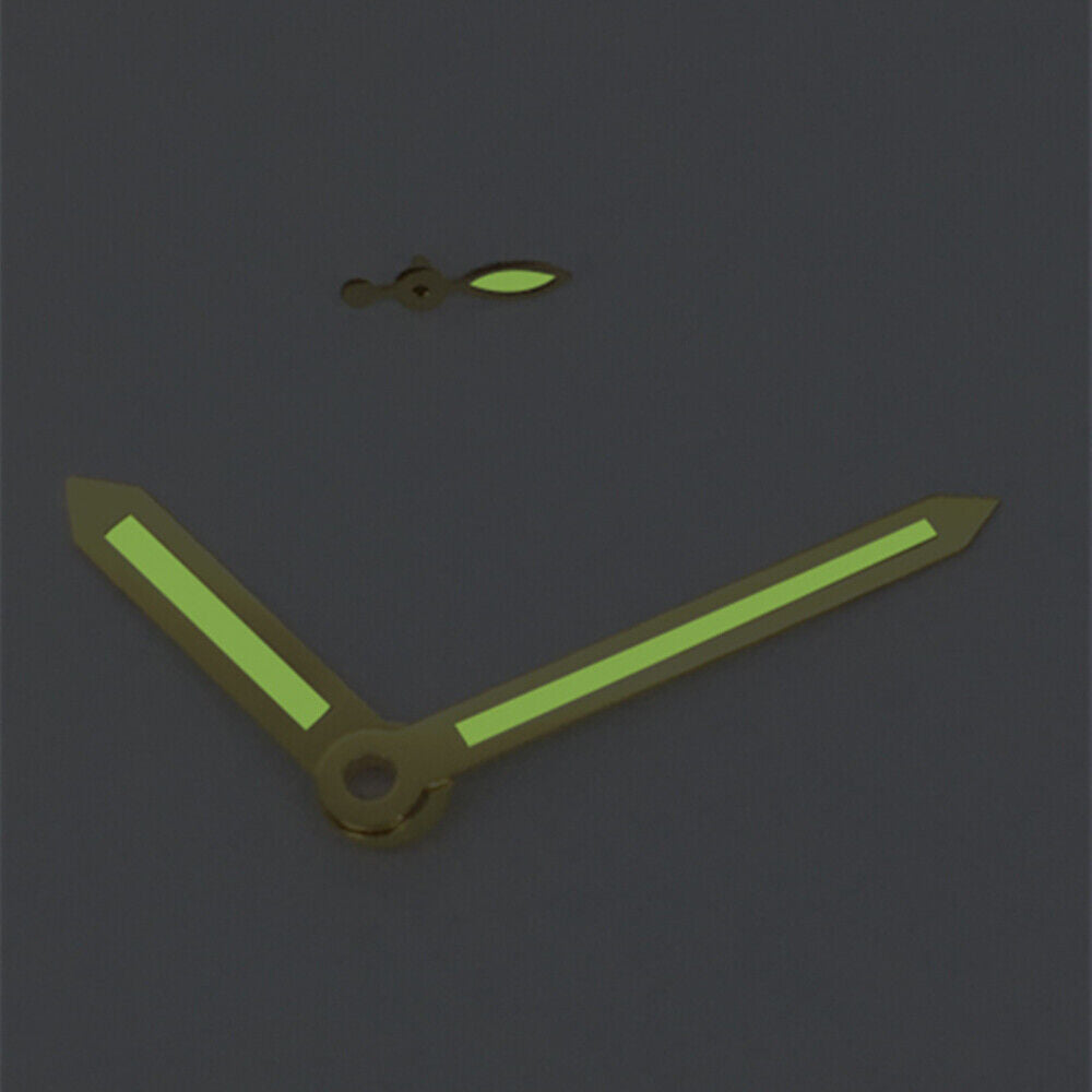Golden Trim Green Luminous Watch Hands for ST3600/ST3620/ETA6497/6498 Movement