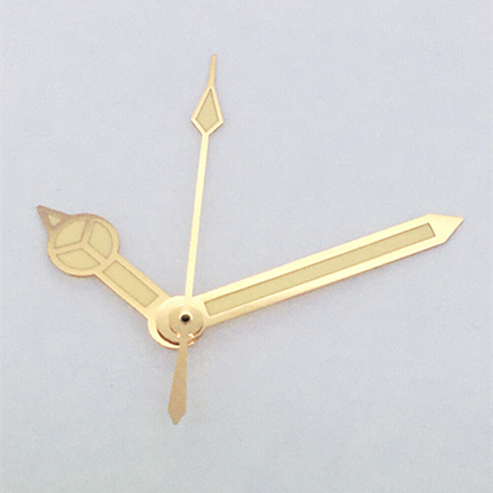 13.5x13x8.75mm Rose Golden Trim Yellow Lume Watch Hands for Asian 8215/2813/8205