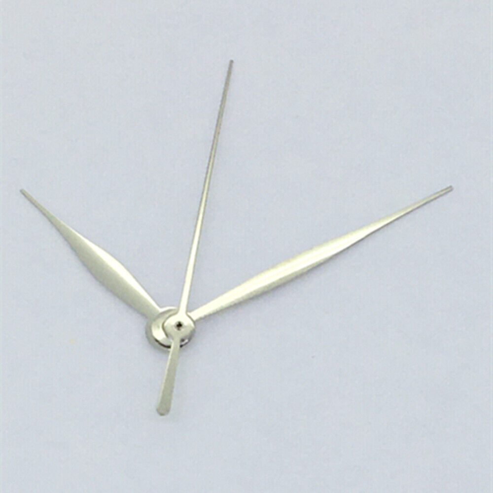 NO Lume Silver Polished 3 Hands Long Watch Hands for Asian 8215/2813/8205