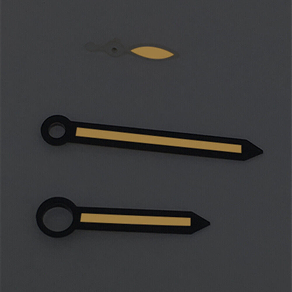 Black Trim Arrow Shaped Orange Lume Watch Hands for ST3600/ST3620/ETA6497/6498