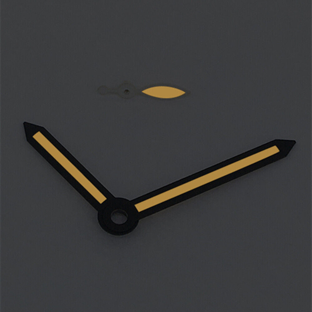 Black Trim Arrow Shaped Orange Lume Watch Hands for ST3600/ST3620/ETA6497/6498