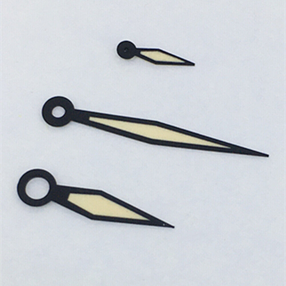 Black Trim Diamond Shaped Yellow Lume Watch Hands for ST3600/ST3620/ETA6497/6498
