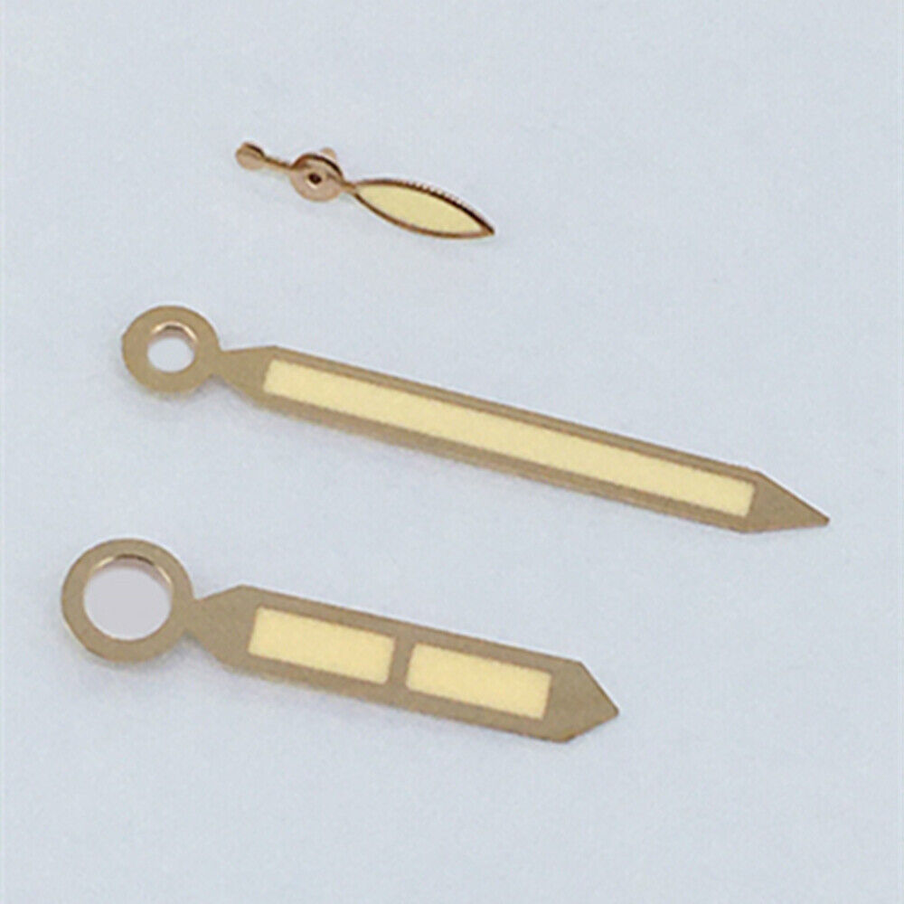 Rose Golden Trim 3 Hands Orange Lume Watch Hands for ST3600/ST3620/ETA6497/6498