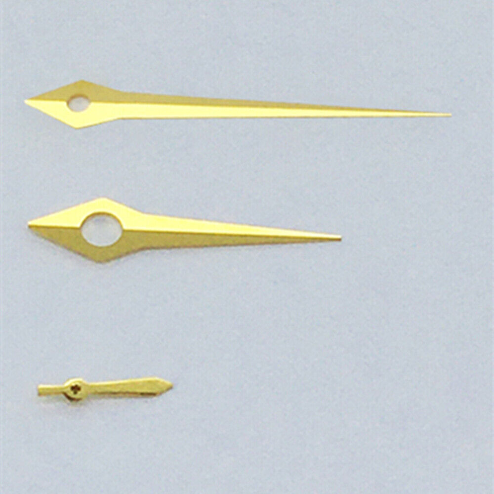 Long Pointed NO Lume Golden Watch Hands for ST3600/ST3620/ETA6497/6498 Movement