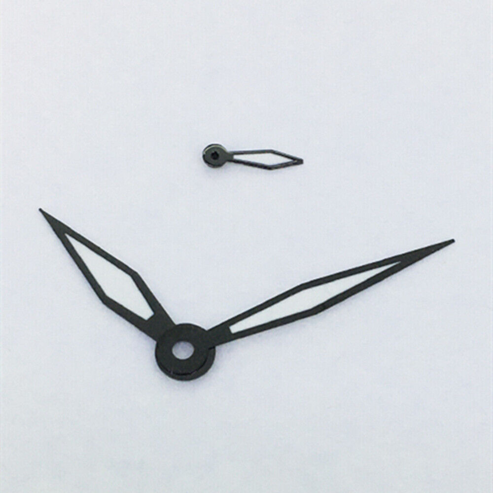 Black Trim White Polished Green Lume Watch Hands for ST3600/ST3620/ETA6497/6498