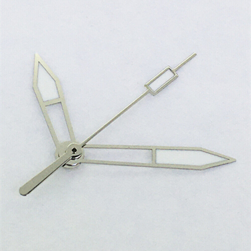Silver Second Hand Green Lume Silver Trim Watch Hands for ETA2836/2846/2824/2846