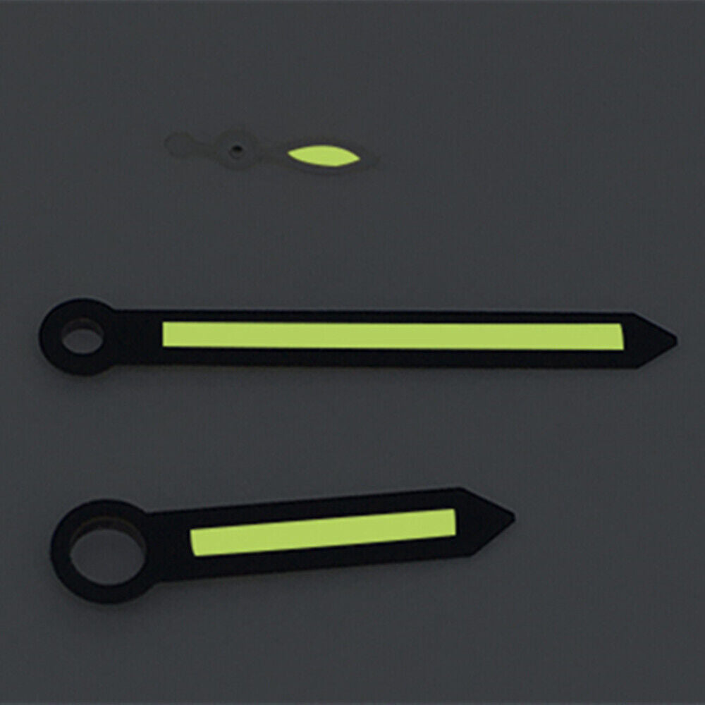 3 Hands Black Trim Yellow Luminous Watch Hands for ST3600/ST3620/ETA6497/6498