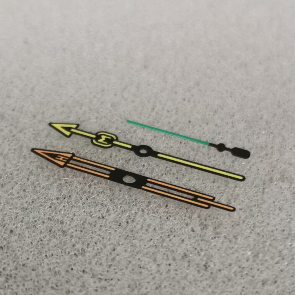 Fashion Color Block Trim Green Luminous Watch Hands for NH35/NH36/4R/7S Movement