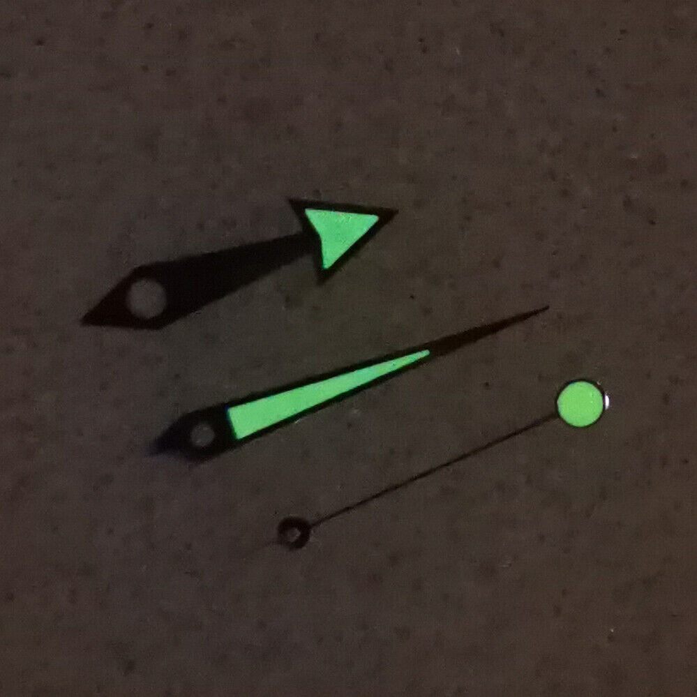 Green Luminous Silver Trim Orange Watch Hands for NH35/NH36/4R/7S Movement