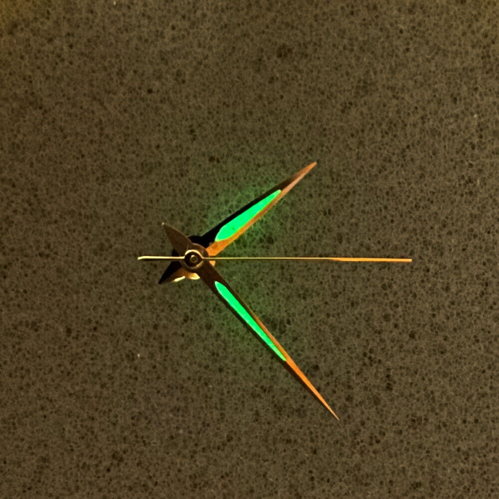 Arrow Shape Silver Trim Green Luminous Watch Hands for NH35/NH36 Movement