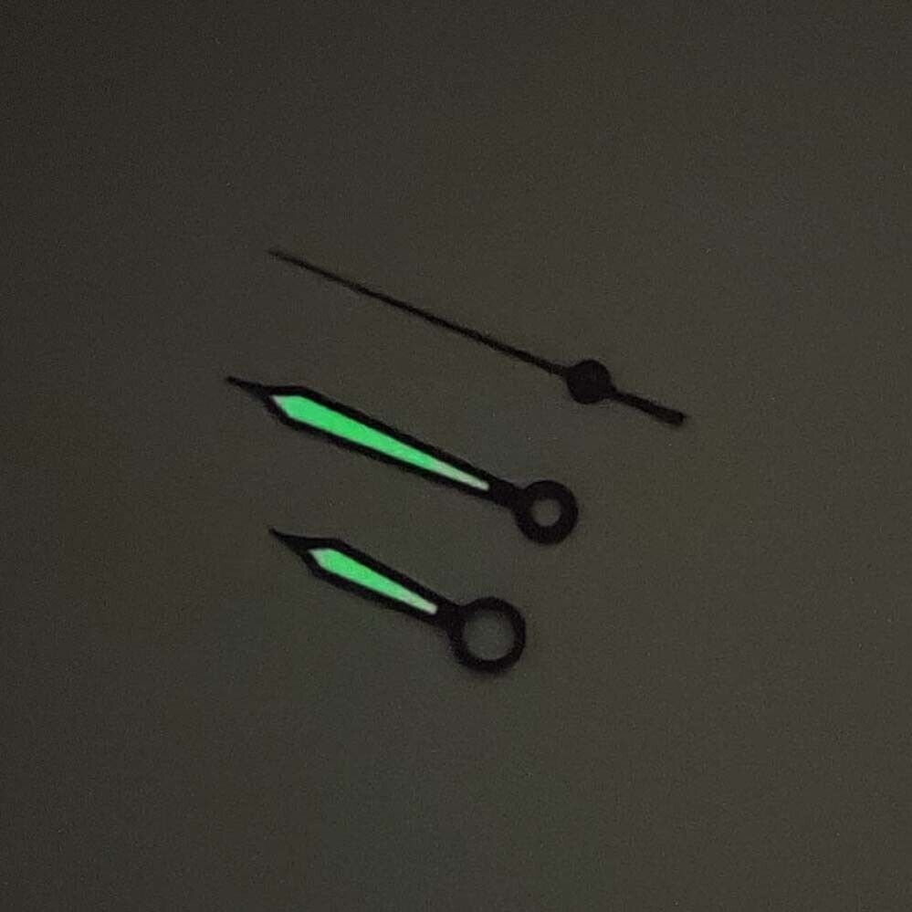 Green Luminous Black Trim Classic Watch Hands for NH35/NH36/4R/7S Movement