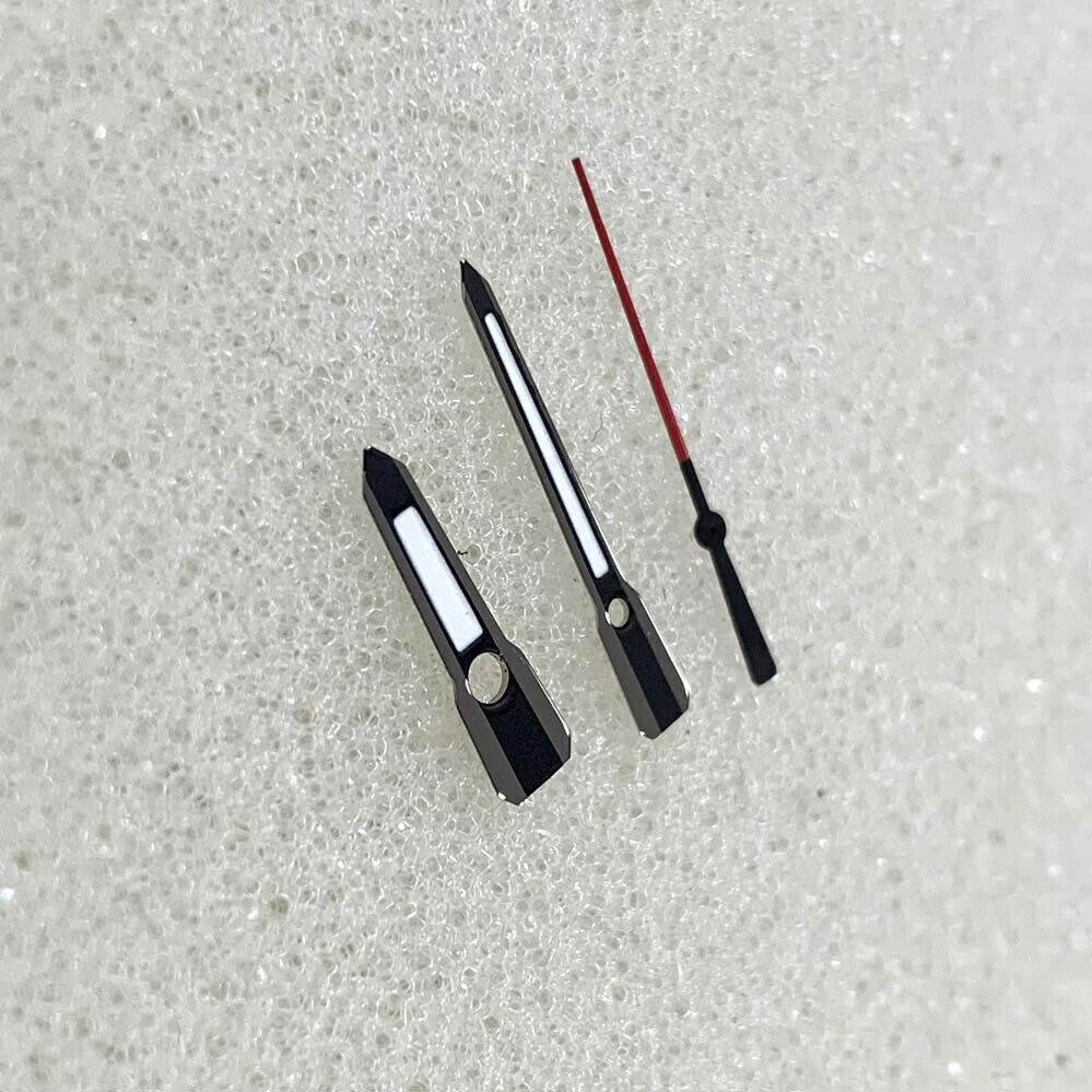 Arrow Shape Green Luminous Black Trim 3 Hands Watch Hands for NH35/NH36/4R/7S