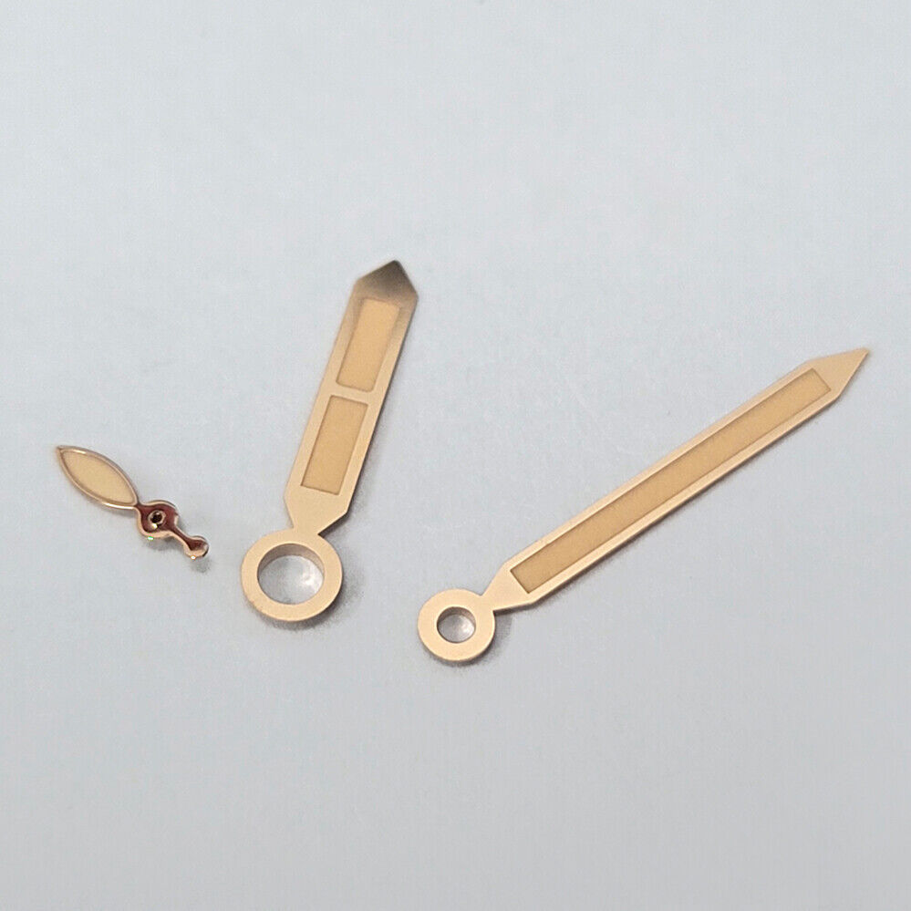 Green Lume Rose Golden Trim Watch Hands for ST3600/ST3620 ETA6497/6498 Movement