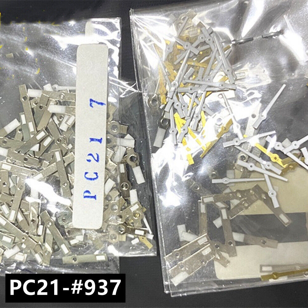 100 Sets 7mm Silver White Watch Hands for Hattori Epson PC21 Quartz Movement