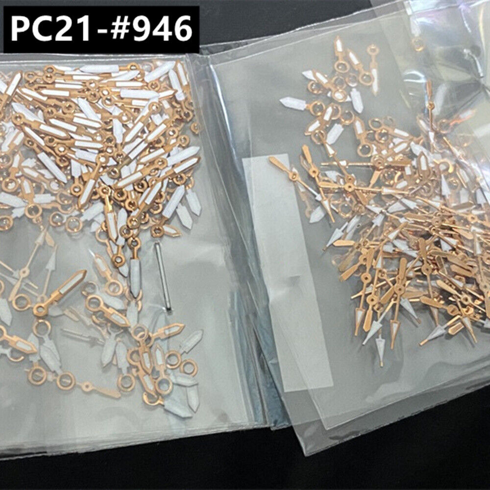 100 Sets 7mm Rose Golden Watch Hands for Hattori Epson PC21 Quartz Movement