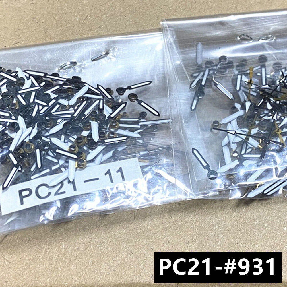 100 Sets 11mm Black Trim Watch Hands for Hattori Epson PC21 Quartz Movement