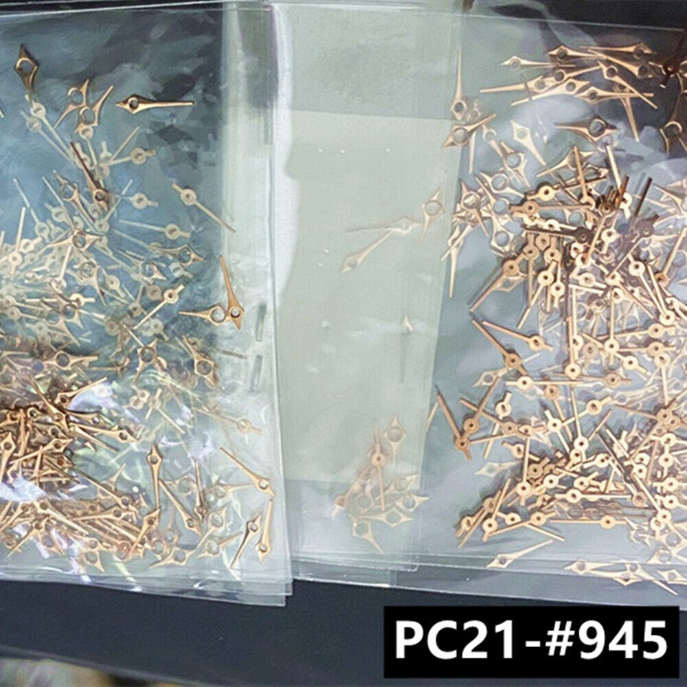 100 Sets 5mm Rose Golden Watch Hands for Hattori Epson PC21 Quartz Movement