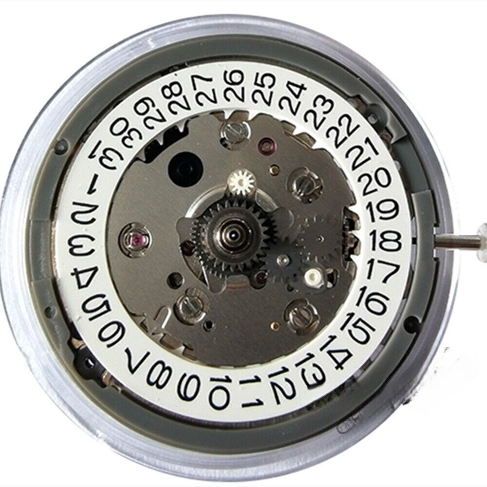 Genuine NH34 Automatic Mechanical GMT Movement White Date Hacking Seconds Date@3