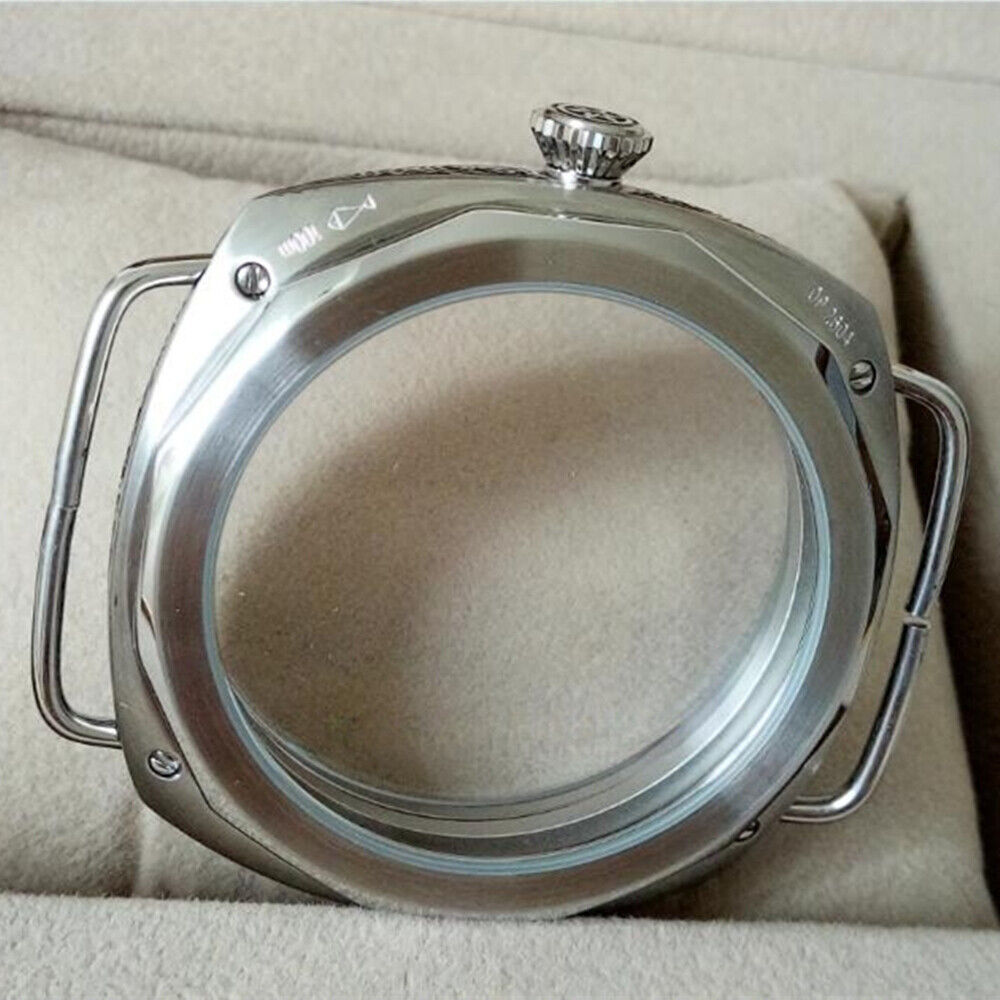 47mm 316L Carved Watch Case/ Crystals for Seagull ST3600/ST3621/ETA6497/6498