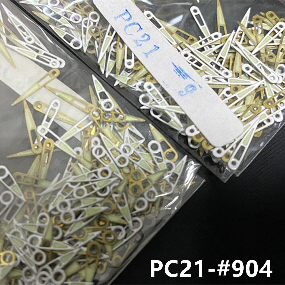 100 Sets Green Luminous Watch Hands for Hattori Epson PC21 Quartz Watch Movement