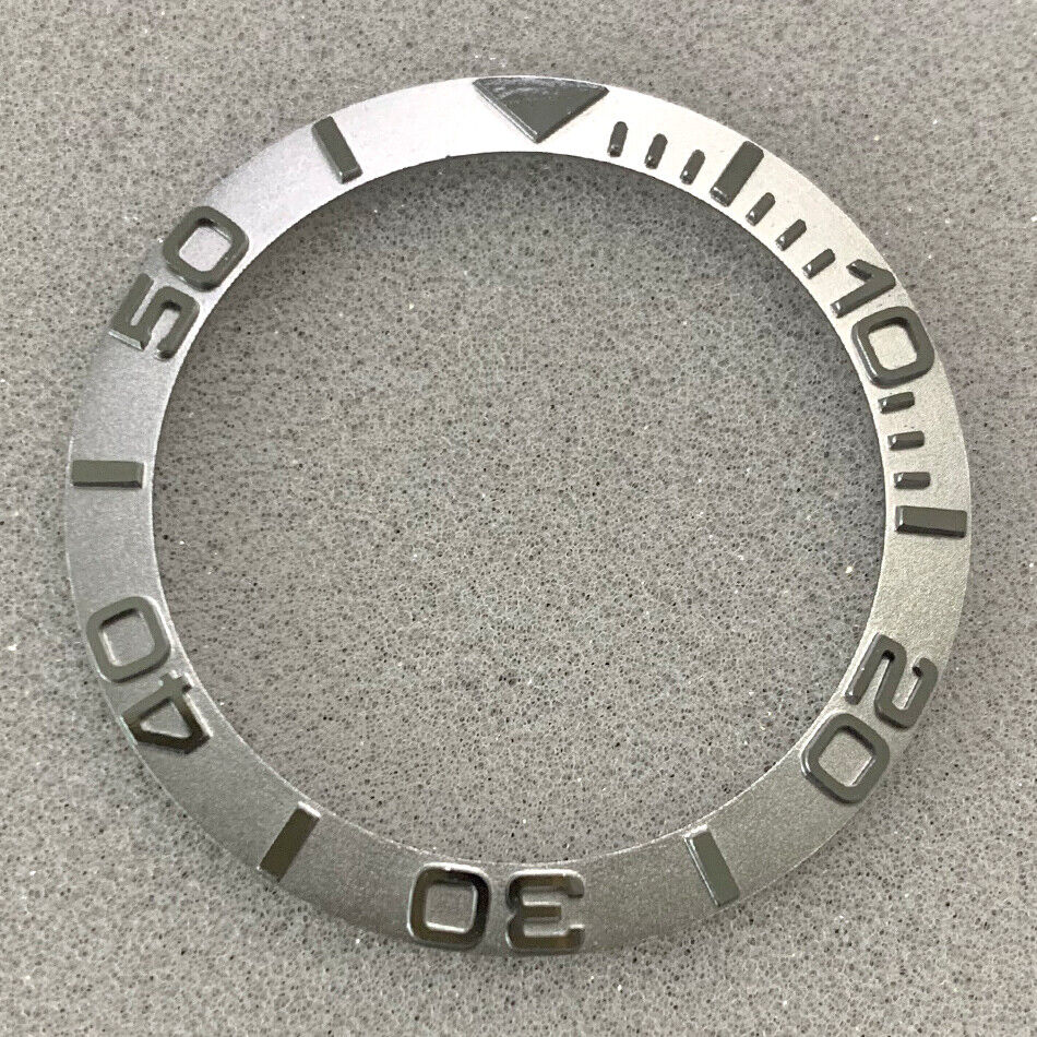38mm/30.8mm Silver Convex Character SUB Steel Watch Bezel Insert Watch Parts