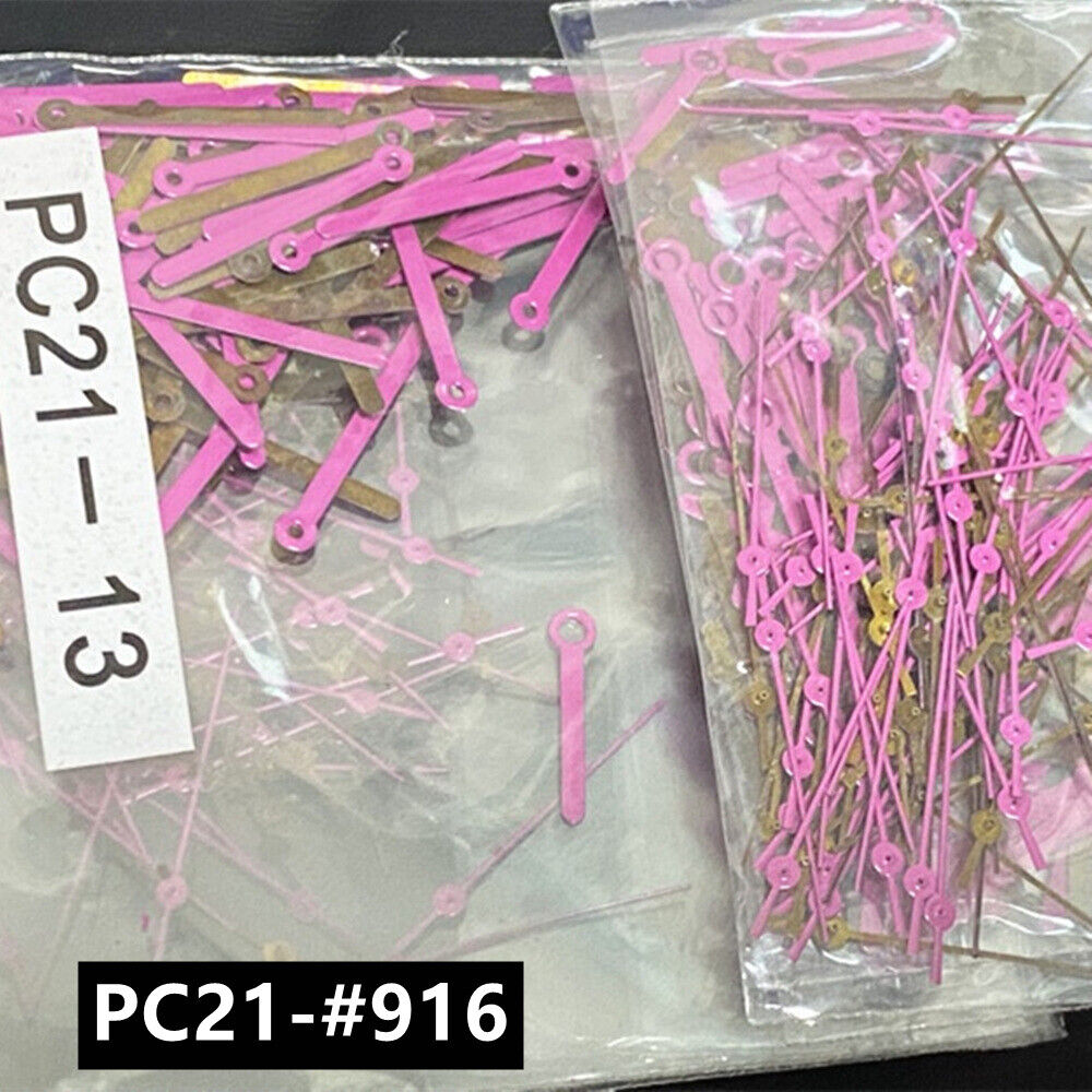 100 Sets 13mm Pink Watch Hands for Hattori Epson PC21 Quartz Movement