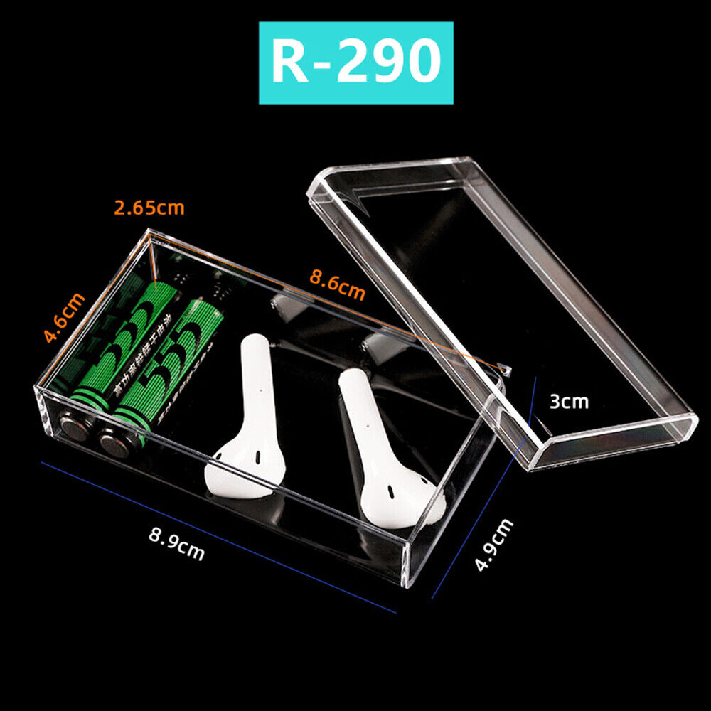 10pcs 89x49mm Rectangle Transparent PS Toolbox Container Storage Case Lid&Base
