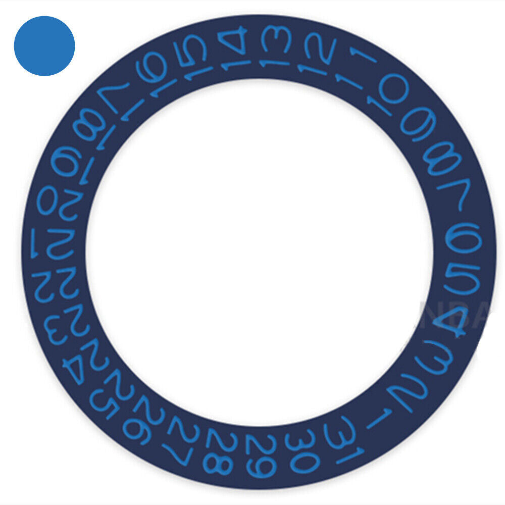 Denim Blue Background Sapphire Blue Font Disk Date Wheel for Miyota NH35 NH36