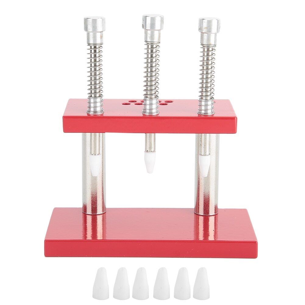 3 Heads Aluminum Watch Hands Fitting Setting Press Presser Plunger with 7 Dies