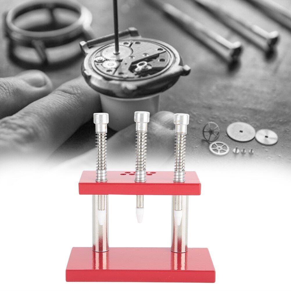 3 Heads Aluminum Watch Hands Fitting Setting Press Presser Plunger with 7 Dies
