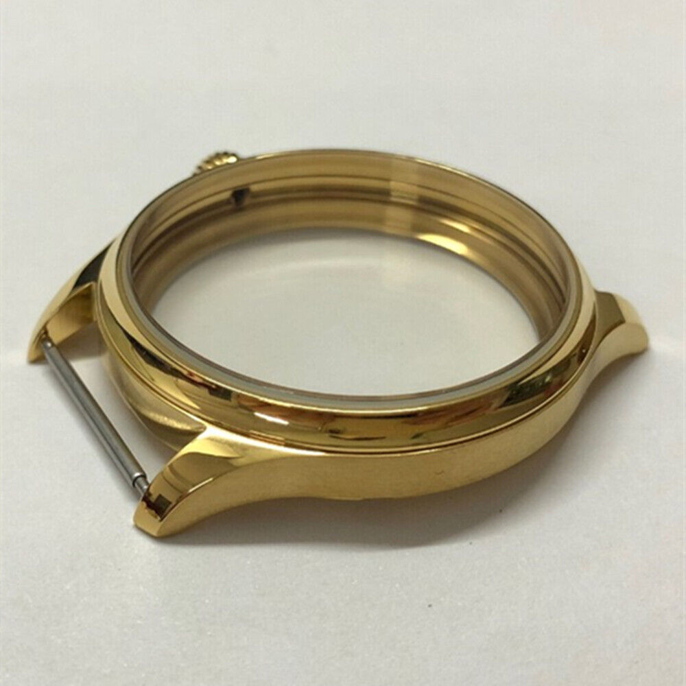 44mm 316L Golden Watch Case for Seagull ST3600/ST3621/ETA6497/ETA6498 Movement