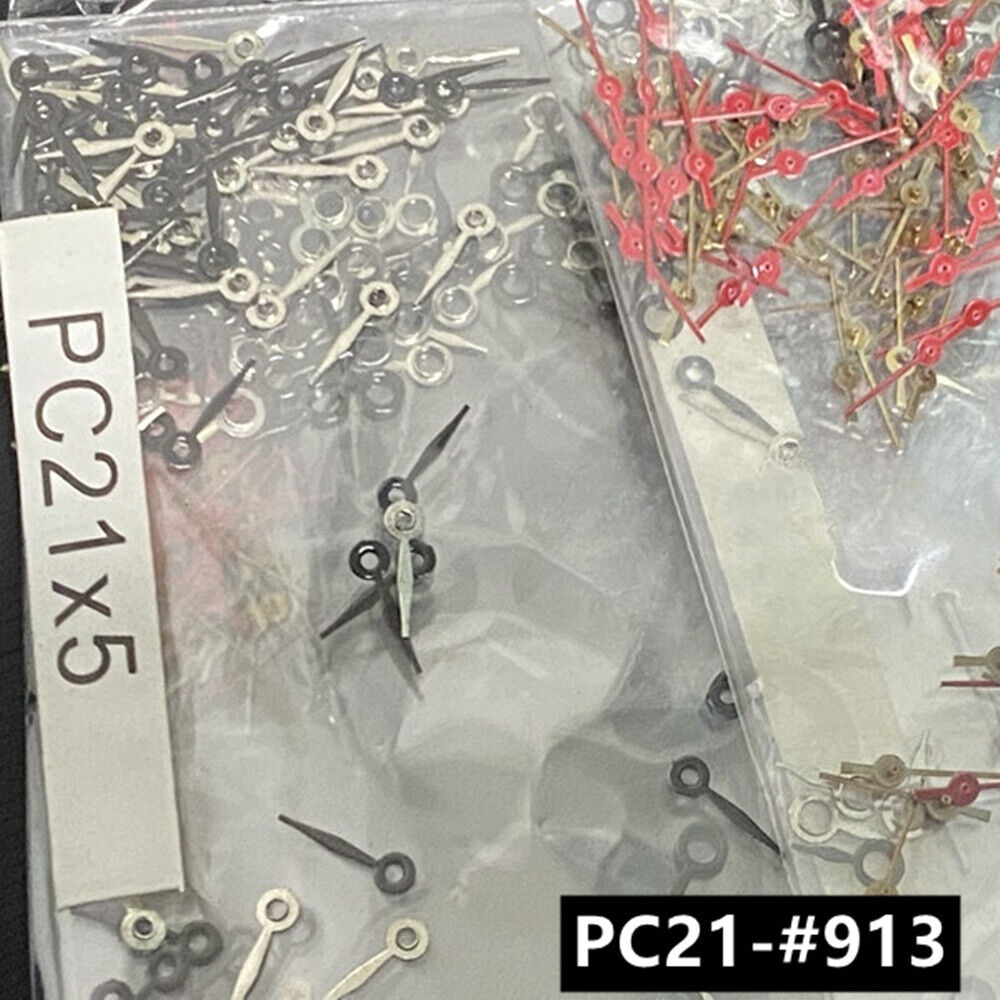 100 Sets 15mm Red Second Hand Watch Hands for Hattori Epson PC21 Quartz Movement