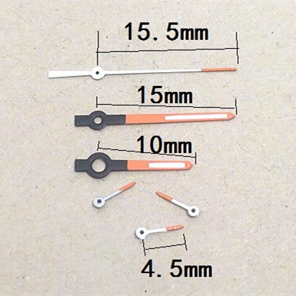 Lume Orange Trim 15.5mm Watch Hands for HZ2350 Automatic Mechanical Movement
