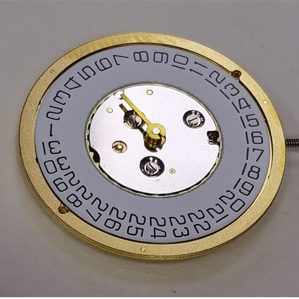 Watch Part Watchmakers ISA 220 Golden Quartz Movement 2 Hands with Calendar Men